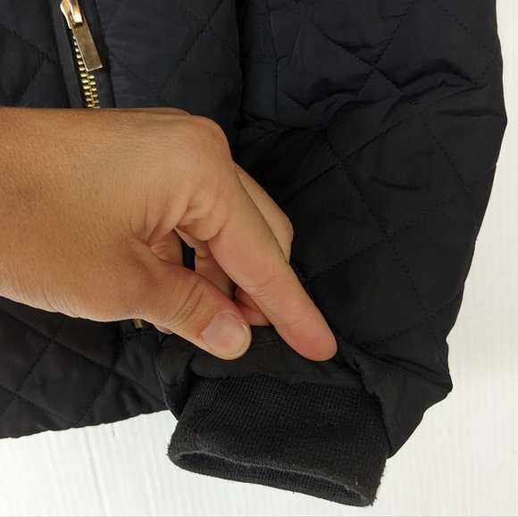 J. CREW black quilted zip-up packable puffer jacket - Picture 8 of 10
